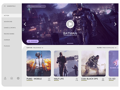 Game Download Web Page design figma figmadesign flat game game design gaming illustration ui web web design webdesign website