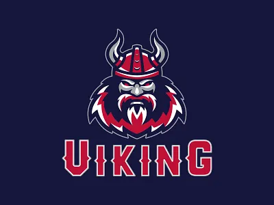 VIKING LOGO MASCOT bearded brand branding design esport esports helmet logo man mascot power scandinavian sport team vector viking vikings warrior weapon wild