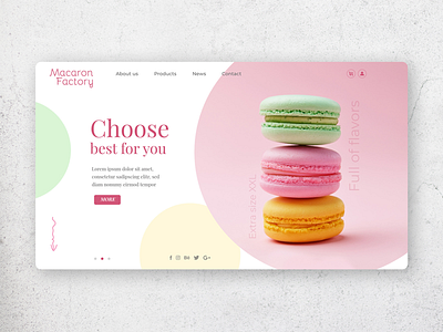 Macaron Factory website mockup landing page mockup poland ui design uiux ux design web design web designer