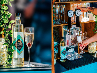 Sureau Blanche Elderflower Liqueur alcohol alcohol packaging bottling branding design elderflower labeldesign liqueur liquor logo packaging packaging design typography vector