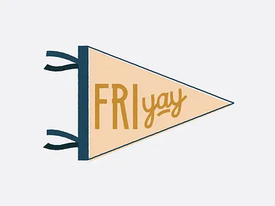 Fri-yay! design friday friyay hand drawn pennant pennant design vector