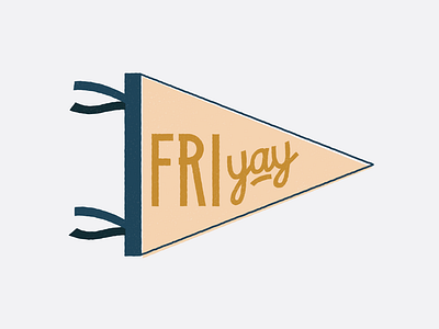 Fri-yay! design friday friyay hand drawn pennant pennant design vector