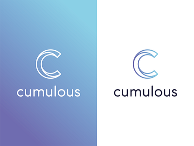 Daily Logo Challenge 14 - "Cumulous" cloud company branding dailylogochallenge design gradient graphic design logo logo design