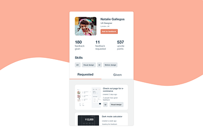 DailyUI 006 | Profile 006 dailyui dailyui006 dailyuichallenge design profile ui web design