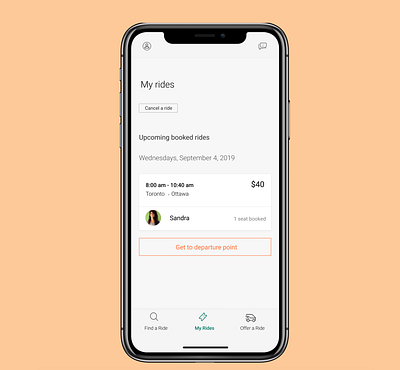 Booked ride design ui ux