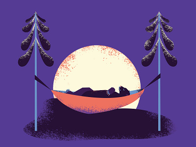 19/30 vectober - sling bear forest halloween hammock illustration inktober vectober