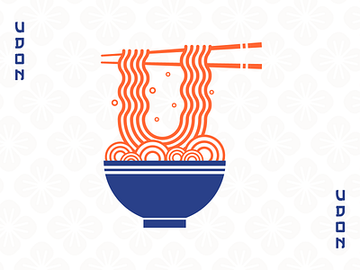 Udon challenge design flat illustration udon vector