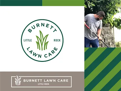 Burnett Lawn Care Logo branding green lawncare logo logodesign nature