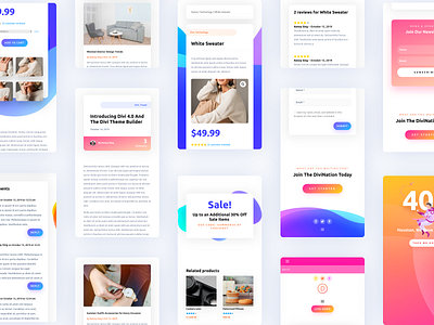 Introducing The Divi Theme Builder - Mobile Responsive 404page app app design application concept design system divi elegant themes gradient illustration landing page mobile responsive mobile ui template theme builder typography ui ux website wordpress