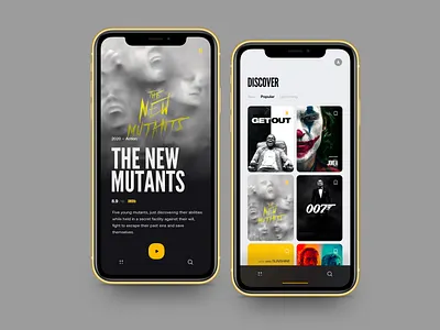 Movies App android app design ios mobile movies typography ui ui design ux web