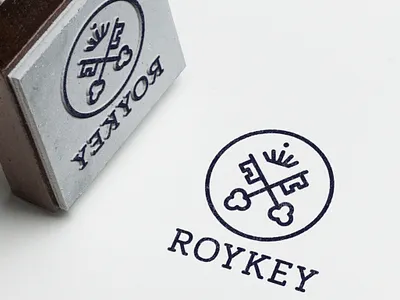 Logo Roykey creative creativity design designer key logo logo design logodesigner modern royal typography