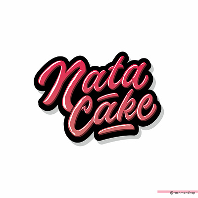 Nata Cake design hand drawn hand lettering lettering lettering logo logo logotype type typography vector