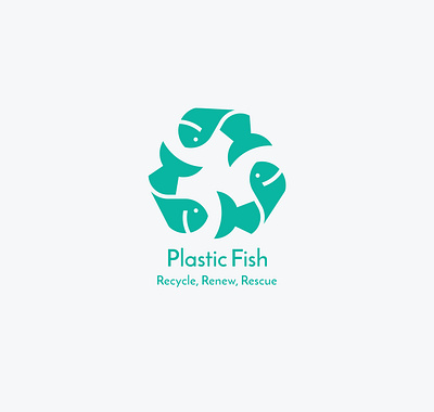 Logo design for 'Plastic fish' branding clean design graphic design identity illustration illustrator lettering minimal typography