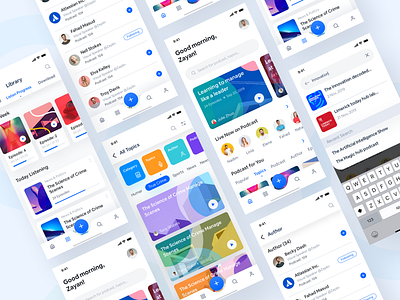 Podcast Mobile App app audiopodcast author episode filter listen live minimal mobile playlist podcast podcast app podcastapp productdesign streaming typography ui ux video webdesign