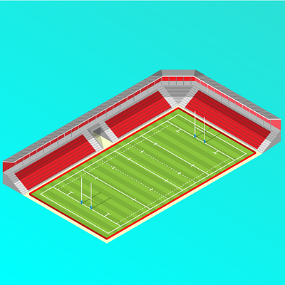 Rugby Stadium 2019 design field geometic illustration isometric japan2019 pitch rugby stadium worldcup