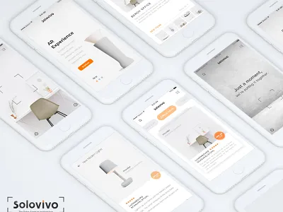 Solovivo mobile app android clean furniture app furniture store ios minimalism mobile
