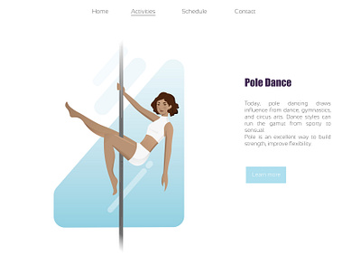 Pole dance activity blue dance girl pole dance sport