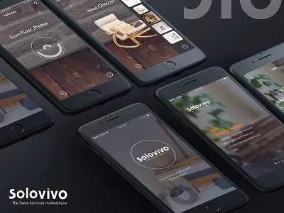 Solovivo darktheme android clean design ui ux ios minimalism mobile