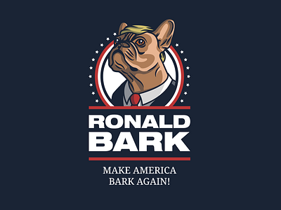 Ronald Bark for President! adobe illustrator adobe illustrator cc character character art character design digital art donald trump flat design illustration illustrator logo design mascot mascot design mascot logo president weekly warm up