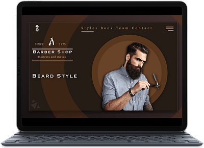 Barber Shop design landing page ui ux web