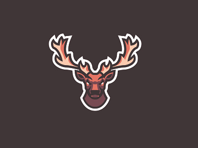 Fall Deer branding design flat illustration illustrator logo mascot mascot logo mascotlogo minimal vector
