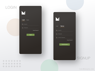 Login screen app app login app screen design login login design login page login screen minimal minimal app mobile mobile screen mobile ui sign in sign up signup signup page ui ui ux