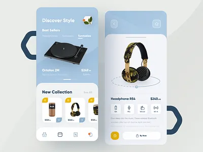 Ortofon 🎧 bright clean clean ui ecommerce headphones mobile mobile app sale shop ui