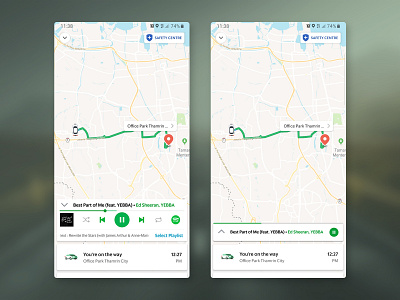 Grab Music Player android app clean grab mobile music player navigation redesign spotify ui ux