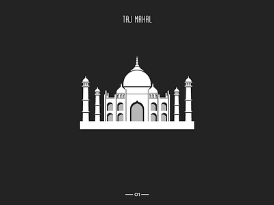 Taj mahal black and white design icon iconography logo logotype taj mahal vector