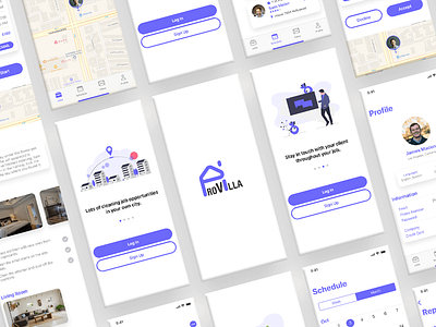 ProVilla Cleaners App mobile ui design ui design ux design