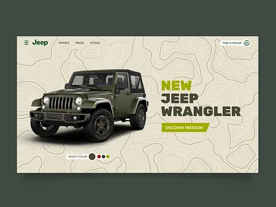 #DailyUI 03 / Jeep landing concept app branding daily 100 challenge design typography ui uiux ux web website