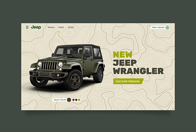 #DailyUI 03 / Jeep landing concept app branding daily 100 challenge design typography ui uiux ux web website