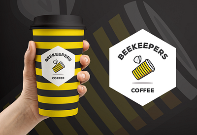 Beekeeper's Coffee bee bee logo bees branding coffee coffee cup coffee logo hexagon illustration logo logo design logodesign logodesigns vector