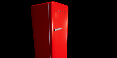 SMEG Fridge - 3D Material Design 3d 3d model 3d modeling appliance fridge model game game art game prop juliamyers kitchens material material study maya prop prop art smeg fridge smeg render unreal engine 4 unrealengine