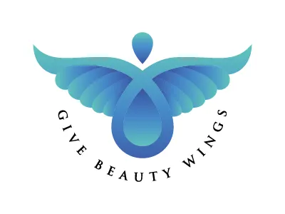 Give Beauty Wings adobe illustrator branding identitas ilustrasi logo merek minimal monoline tipografi vektor