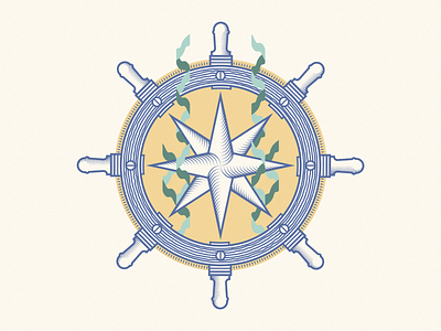 Compass Rose Wheel boat wheel boats wheel compass compass rose emblem illustration kelp lineart maritime naval navigation sea ship ships wheel wheel wip