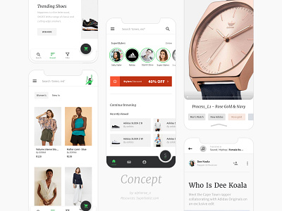 004 - Superbalist Redesign [Concept WIP] adidas clothing ecommerce fashion inspiration material material design 2 product design ui ux wip