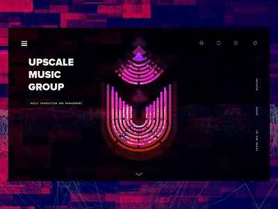 Website & Visual Design for Indie Record Label animated logo branding glitch glitchy hero landing page logo mastering media music neon product design production promo record record label sci fi splash typogaphy web design