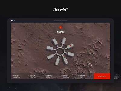 MARS One - Space shuttle & Suit Animation animation concept mars nasa ui ux webdesign website