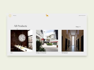 Yellow Goat Design - Product Index Filtering animation design detail digital filters index interaction lighting motion ui video web design website yellow