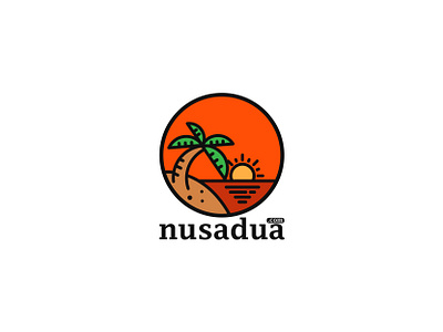 Nusadua Logo design like logo logo design logo type logotype simple design sunrise sunset thoughts thumbs up