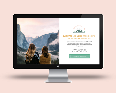 The Gathering Camp - Landing Page Mockup branding design landing page landing page design web design website website design