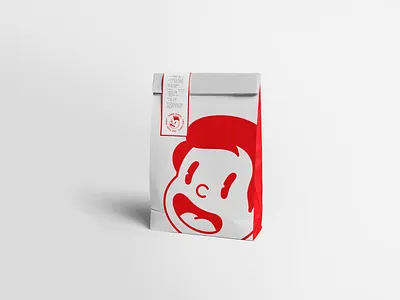 Happy Daze bag burger character character design food icon logo packaging packaging design red
