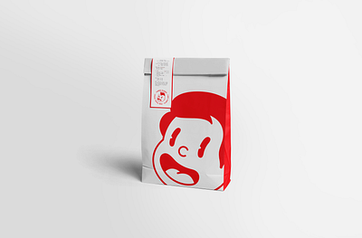 Happy Daze bag burger character character design food icon logo packaging packaging design red