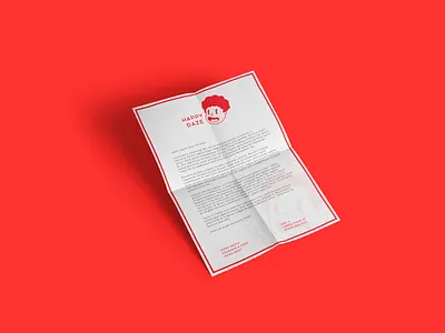 Happy Daze branding cartoon character flyer icon leaflet logo red