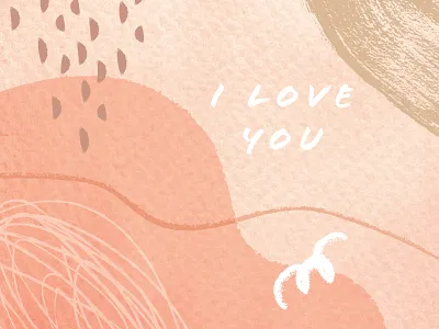 I Love You abstract brush design essential oils illustration illustrator natural elements texture typography vector