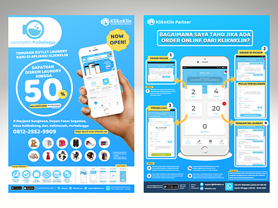 KliknKlin Promo design illustration kliknklin startup ui