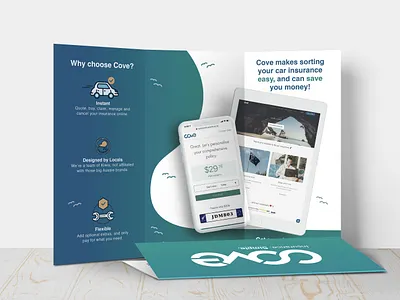 Cove Insurance Trifold Brochure brochure design graphic design marketing new zealand print trifold