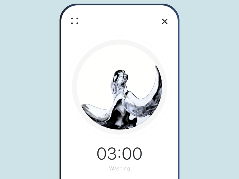 Washing Machine App app appdesign application clean design interface interface design minimal ui ux