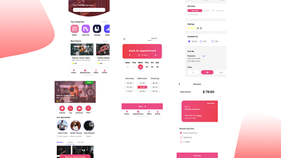 salon app android app app app design application design design flat ios8 minimal ui ux